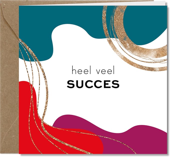 Wenskaarten - Heel veel succes, motivatie - duurzaam