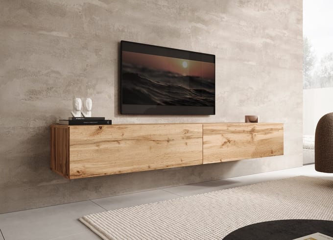 Meubella - TV-Meubel Palm - Eiken - 200 cm