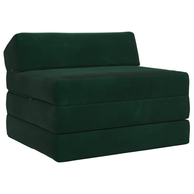 vidaXL - Vouwbare - Sofa - Bed - Donkergroen - 70 - x - 60 - x - 49 - cm - Fluweel