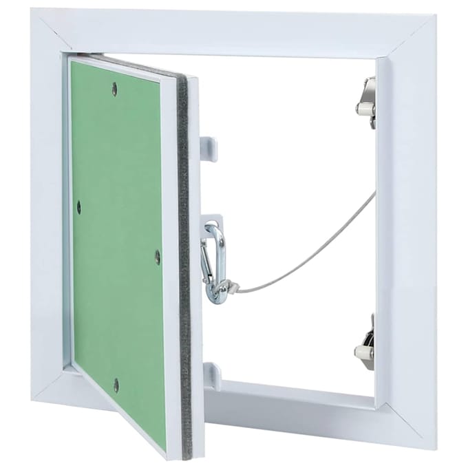vidaXL - Access - Panel - Groen - en - Zilver - 30 - x - 30 - cm - Aluminium - en - Gipsplaat
