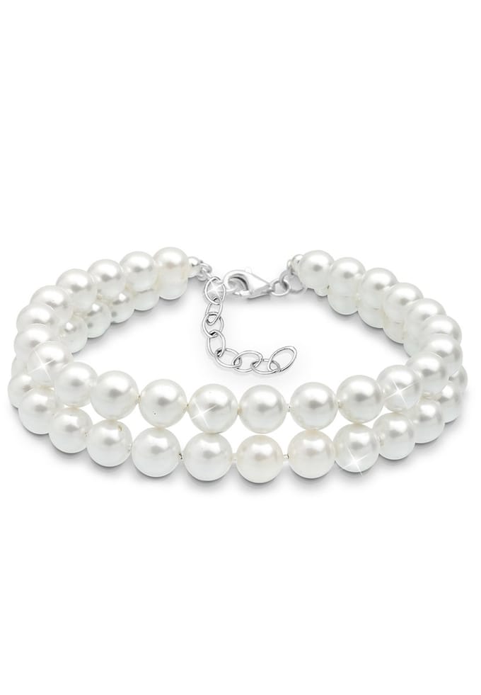 Elli - Armband - dames parels elegant met schelp parels in 925 sterling zilver - Dames