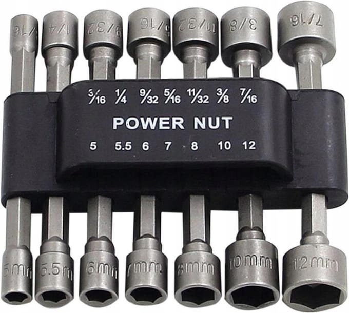 14 Delige Boormachine Dop - Bit set inch - mm