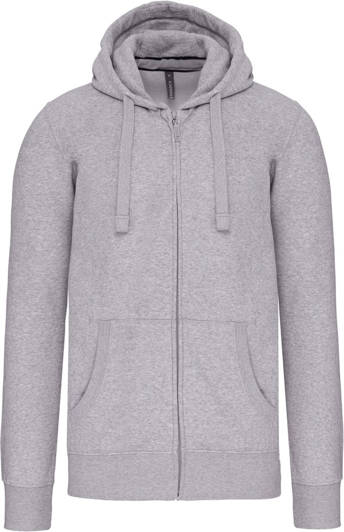 Kariban Hooded Sweater Met Rits K454 - Oxford Grey - M