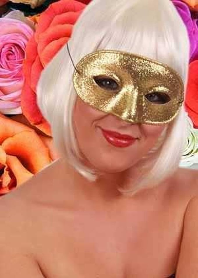 Oogmasker domino glittergoud