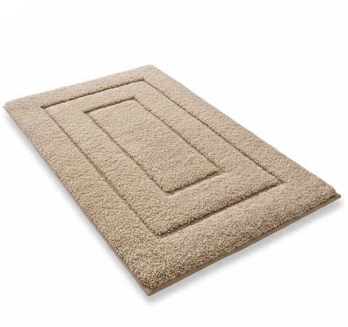 KAD® Badmat - Badmat Antislip - Douchemat - Beige - 60cm x 40cm x 2cm