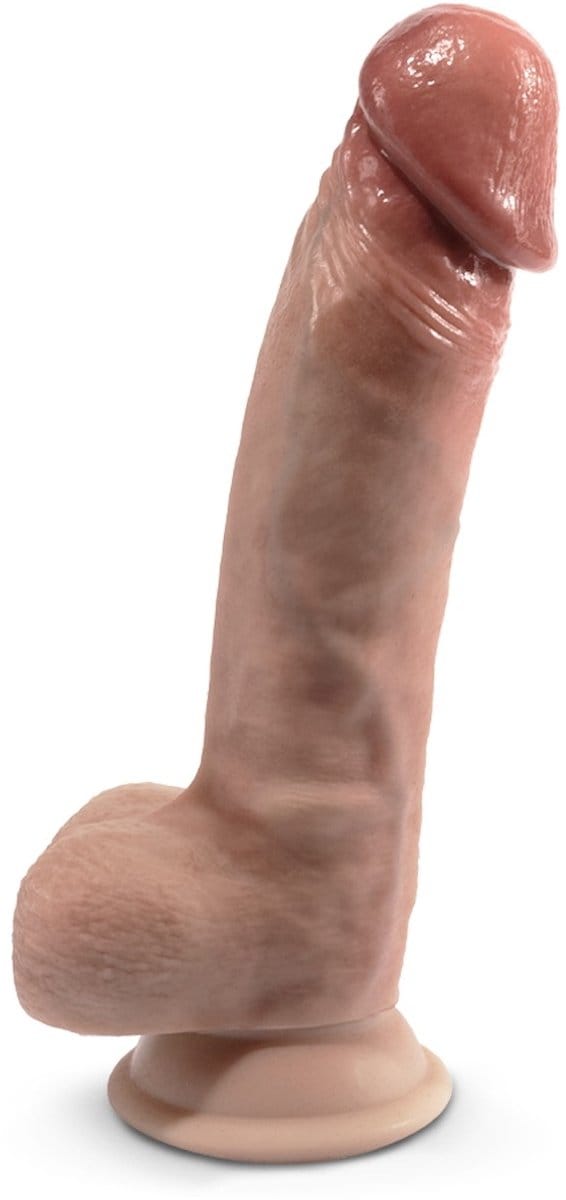 SILEXD - Real Skin - Realistische Dildo - Model 1 - 21 cm - Medium Huidskleur