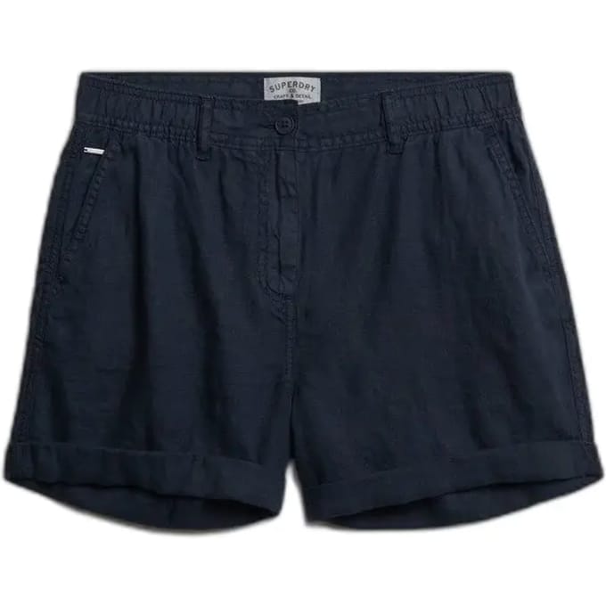 Superdry - Linnen Shorts Met Middelhoge Taille - Dames - Korte broeken