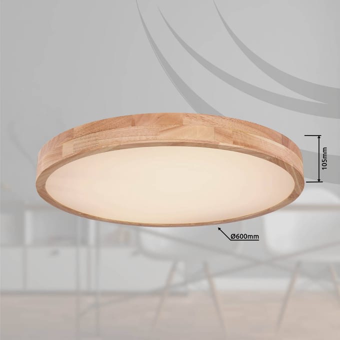 Globo - plafonniere - Rainer - naturel - metaal - Ø 60cm - LED - 41745-48