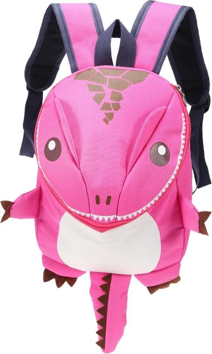 Dinosaurus rugzag | dino | peuters en kleuters | roze