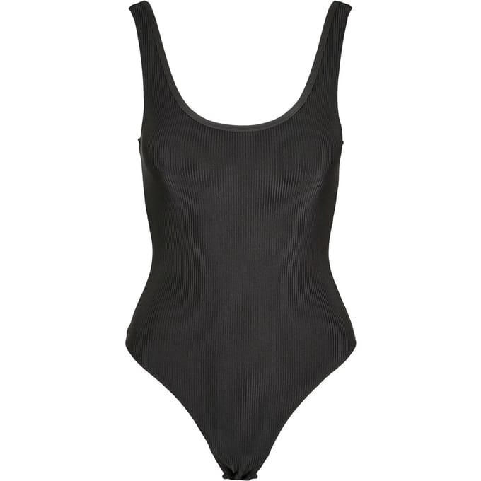 Urban Classics - Shiny Rib Bodysuit - M - Zwart