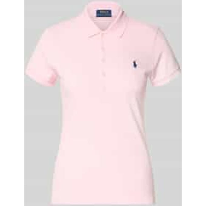slim fit poloshirt van katoenmix