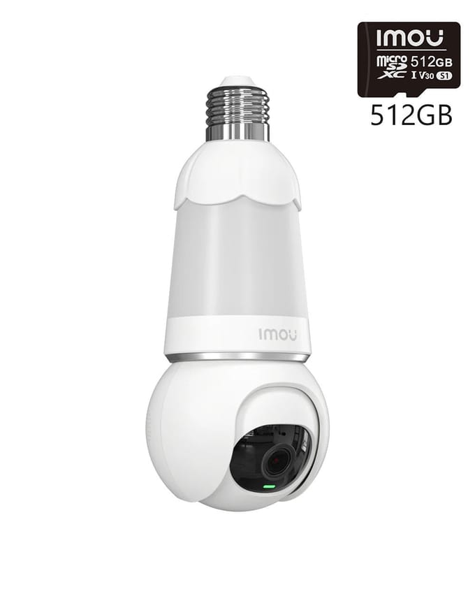 Bulb Cam 5MP/3MP for E26/E27 Socket - 5MP 3K / + 512GB Memory Card
