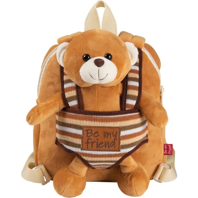 Perletti Reversible Backpack Benji Bear 1,6 Liter Bruin