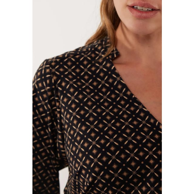 G-Maxx blouse Ranya - Zwart/kleurenmix