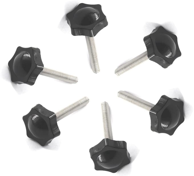 Dailygoods- Handknop 25mm - 16Pcs - Aanscherping Schroef - Roestvrij