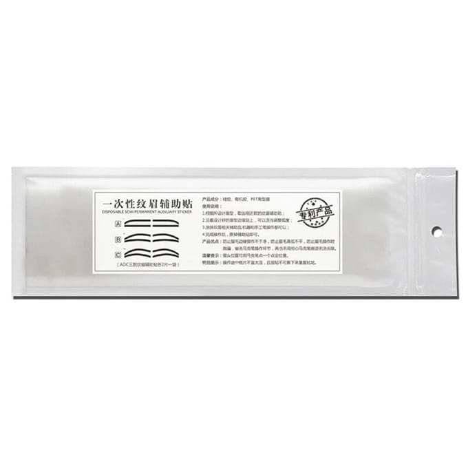 Lot de 6 paires d'autocollants jetables pour sourcils, guide de dessin, modèle auxiliaire, pochoir pour microblading, outil de maquillage white