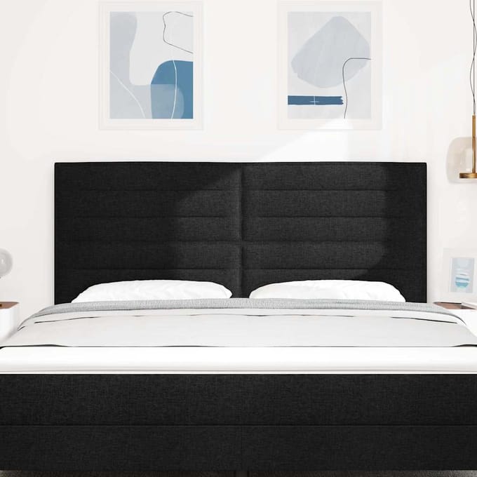vidaXL Hoofdbord Zwart 180 cm Stof