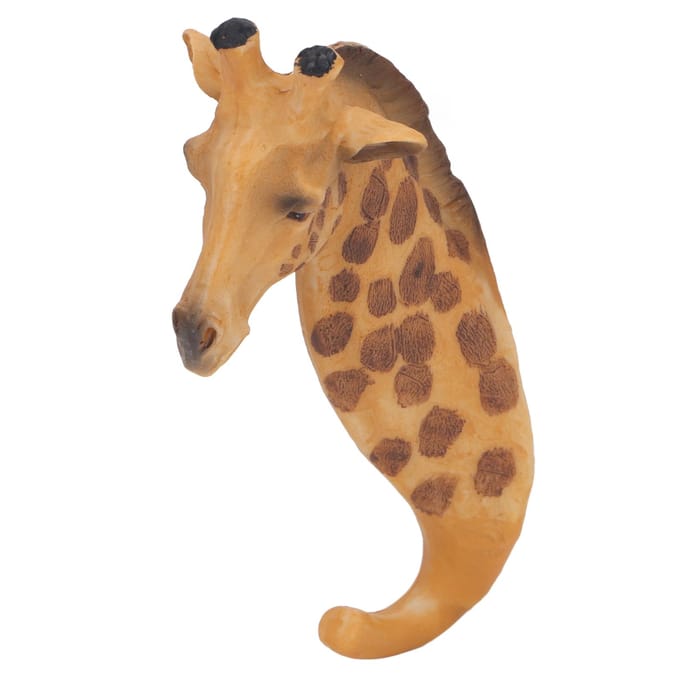 Crochet Porte-Manteau Cornes d'Animal Résine et Fer Multifonctionnel Vintage Animal Crochet Mural Cintre Girafe
