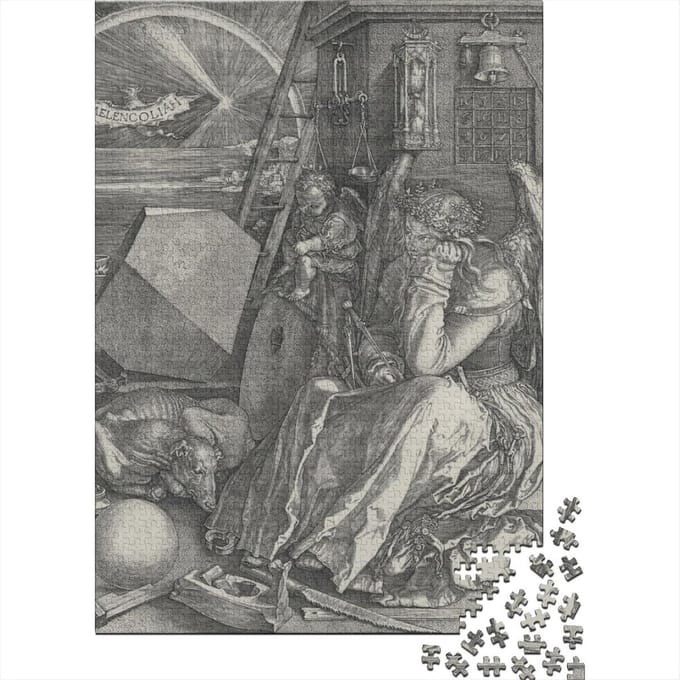 Houten Tekenpuzzel - Kunst Puzzel - Ontspanning Thuis - Premium Karton - 1000 Stukjes
