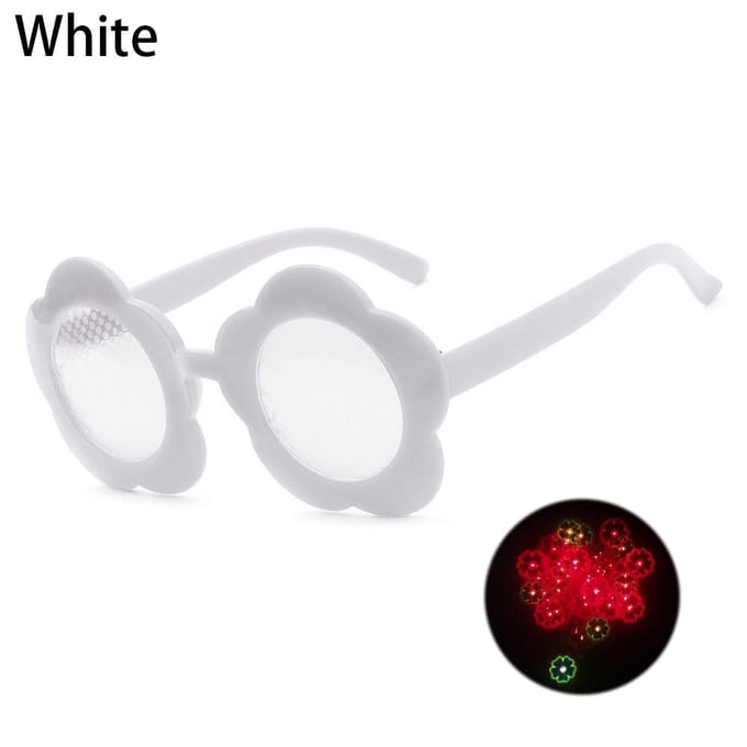 Lunettes à Effet Spécial Changeant de Couleur Forme Tournesol Lunettes à Diffraction