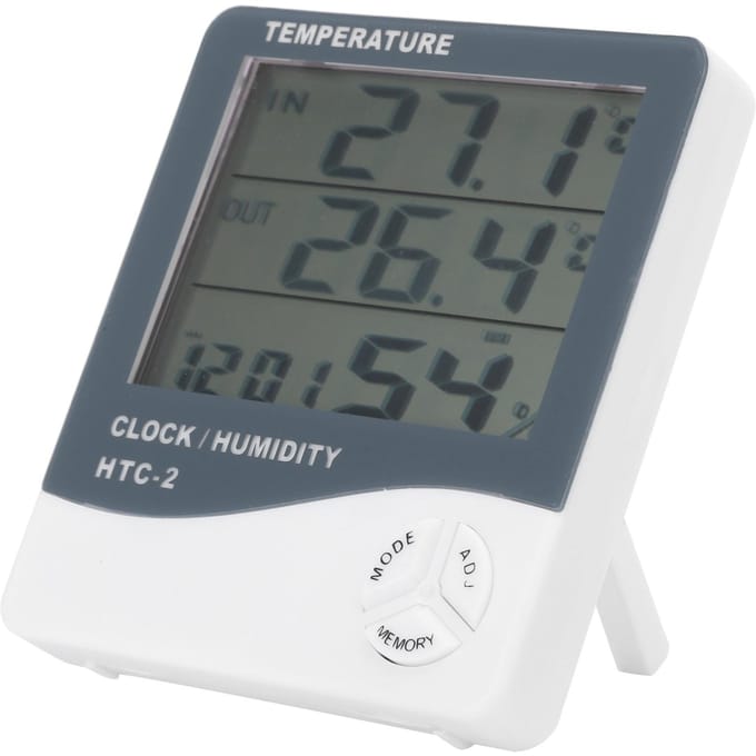Thermometer Hygrometer Binnen Buiten Temperatuur Vochtigheid Meter Gauge Meetinstrumenten gray