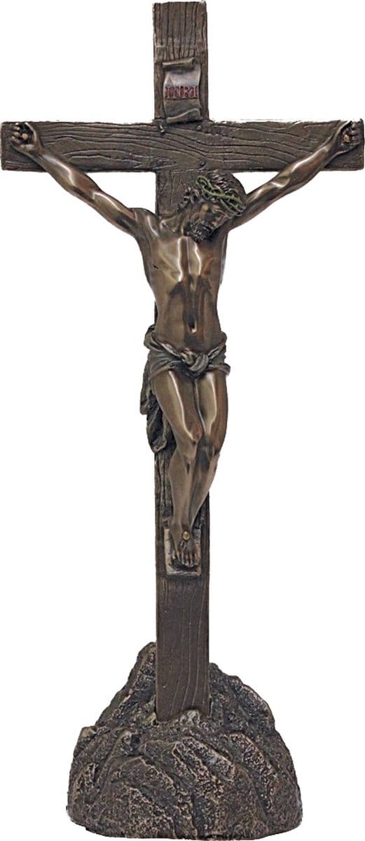 Veronese Design - Jezus aan het Kruis - Crucifix (staand en hangend) - 33cm