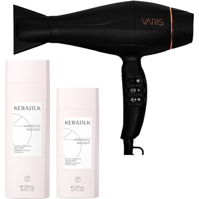 Varis Dryer SB2 + Kerasilk Color Protect Conditioner + Kerasilk Color Protect Shampoo