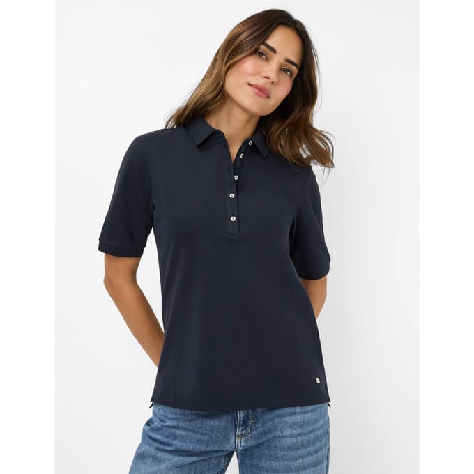 Brax Dames Poloshirt  Style CLEO navy, donkerblauw, maat 36