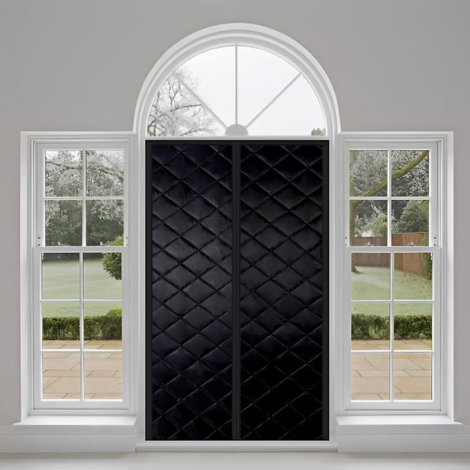 Winddichte Thermische Vouwdeur 90x265 cm met Automatische Closer - Zwart