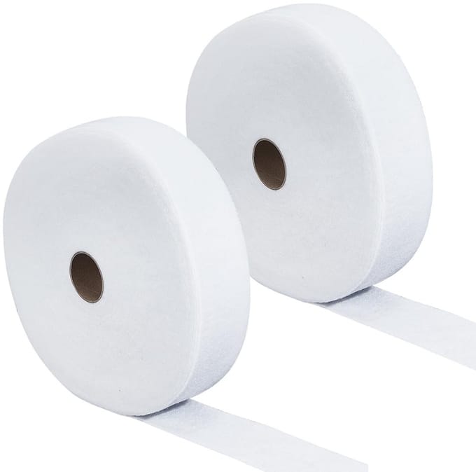 Dailygoods - 2 Rollen Polyester Batting Stofstrips 5,7 cm x 66 meter