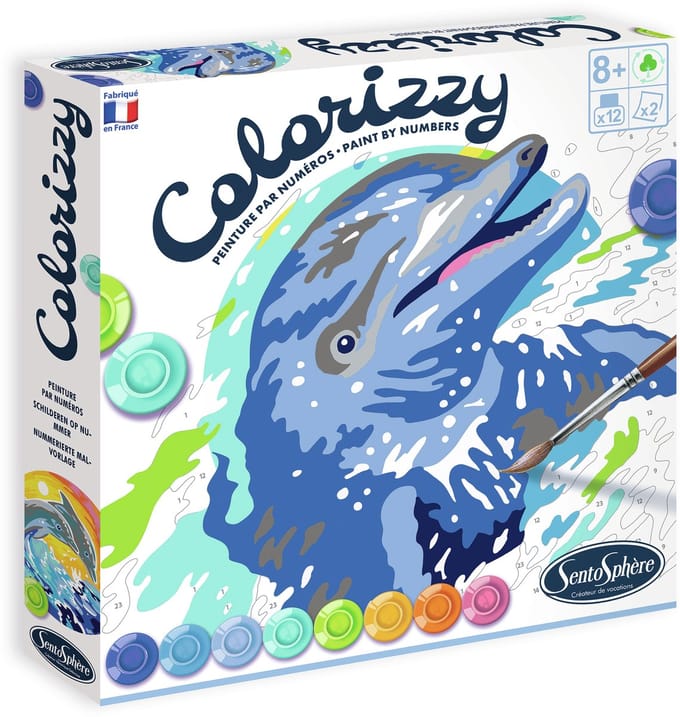 Sentosphère schilderen op nummer dolfijn set voor kinderen acrylverf.