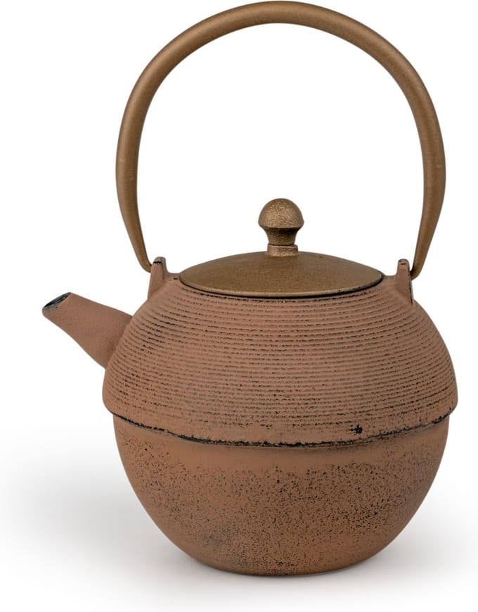 Bredemeijer - Theepot Sakura 1,2L gietijzer Maroon met filter - theezeef