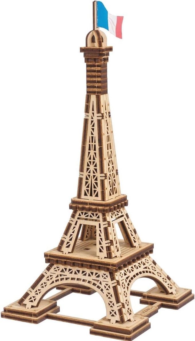 Houten 3D Puzzel Eiffeltoren Miniatuur Model voor Volwassenen - 50 Stukken DIY Bouwset
