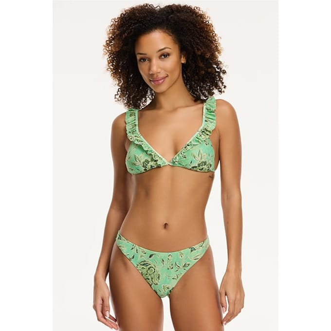 Shiwi Ladies Bobby Bikini Set Botanic Green Botanic Passiflora Größe: 38 | Bikinis Outlet | Damen | Grün