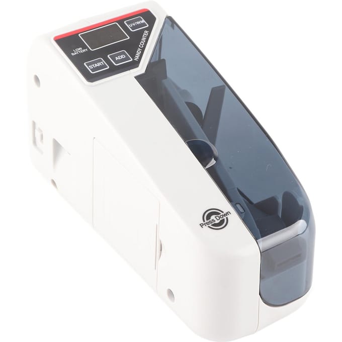 Compteuse de billets Portable Manuelle Mini Petite Résistante à l'usure Machine à Compter l'Argent US Plug gray