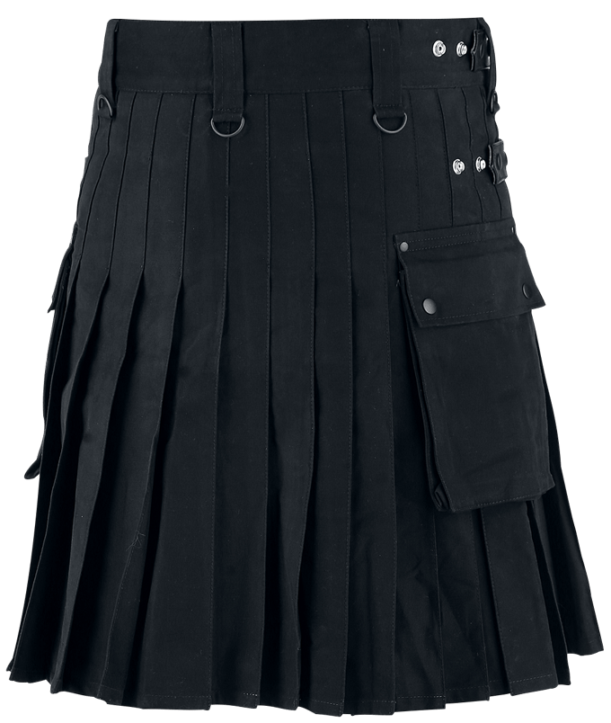 Black Premium by EMP - Gothic Midirok - Kilt - S tot 3XL - voor Mannen - zwart