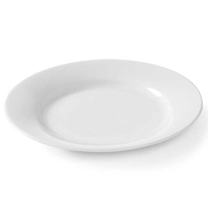 Hendi Optima Serie - Platte Borden - 300mm - Witte Porselein - Verstevigde Randen