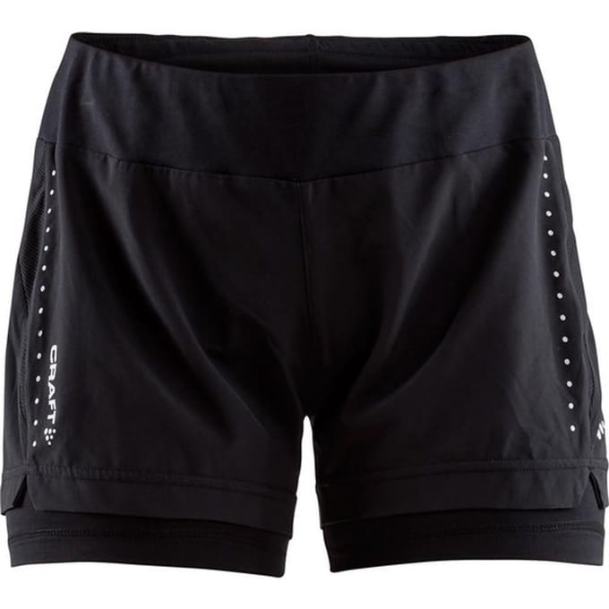 Craft Essential 2-in-1 Sportbroek Dames - Black - Maat XXL