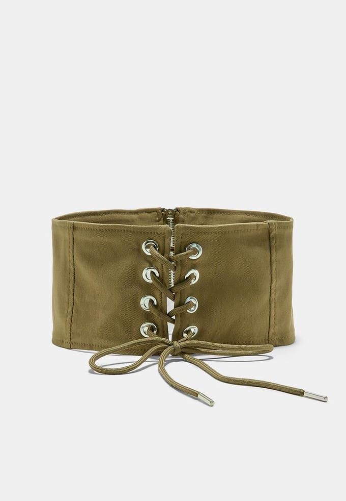 Stradivarius Corsetriem  Olijfgroen M