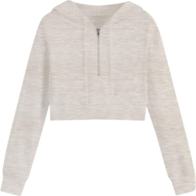 Miso Dames/Dames Crop Hoodie (Zand)