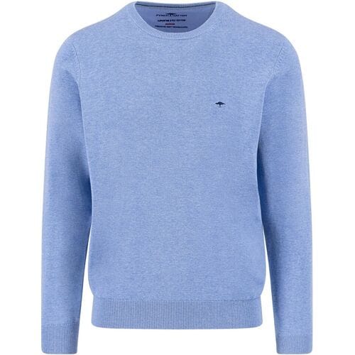 Fynch-Hatton Trui Ronde Hals Superfine Cotton Crystal Blue / male