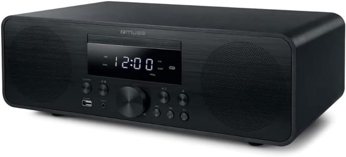 Bluetooth Microset met CD, Radio en USB - 80W Stereo Muzieksysteem in Houtdesign