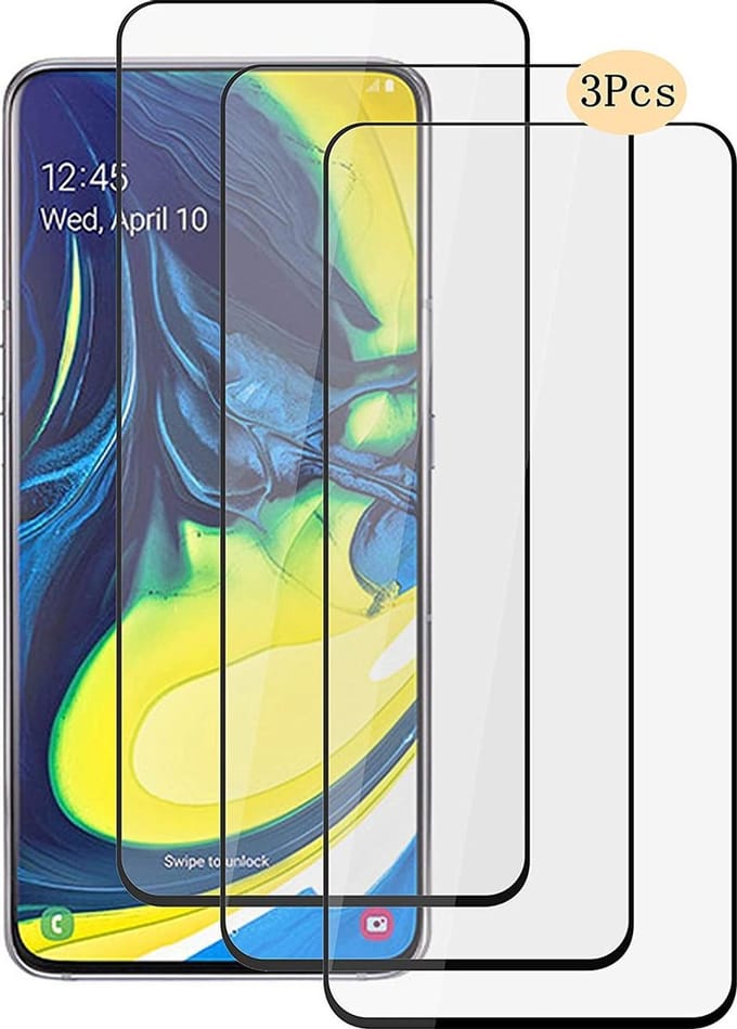 Volledige dekking Screenprotector Glas - Tempered Glass Screen Protector Geschikt voor: Samsung Galaxy A80 / A90 - 3x