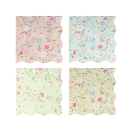 Meri meri x ladurée - servetten klein à 16 stuks paris floral