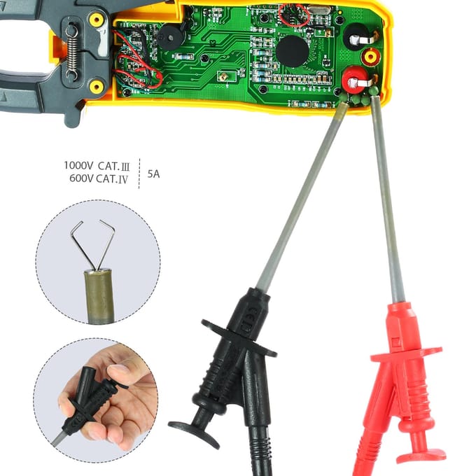 MK30 21 stuks elektronische meetsnoerensets Multimeterkabel met krokodillenklemmen Vervangbare sondetips
