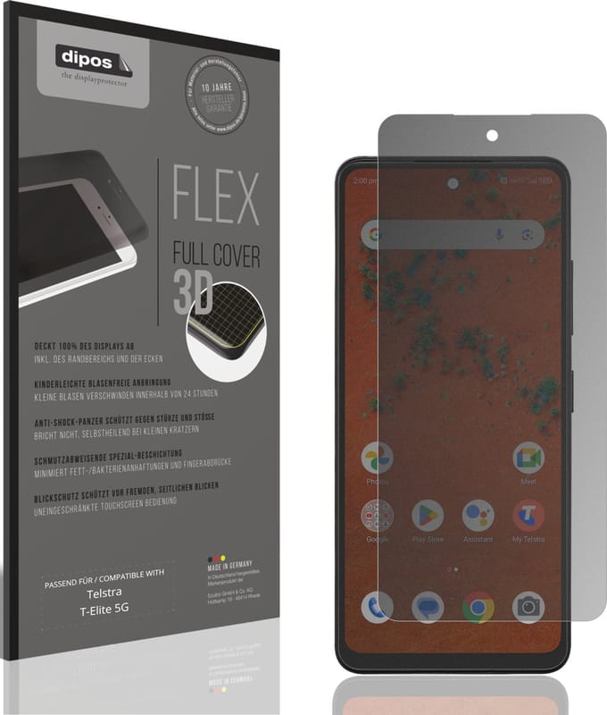 dipos FLEX – Matte Privacy Screenprotector geschikt voor Telstra T-Elite 5G | Volledige Schermbescherming | Case-Friendly