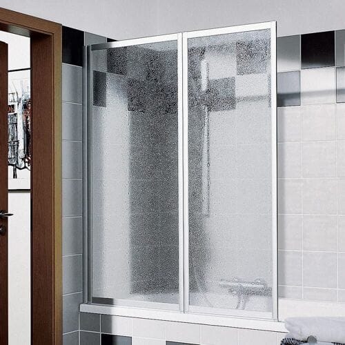 Kermi Vario 2000 folding wall 2-leaf on bath 115 x 140 cm V2FW2060141AK