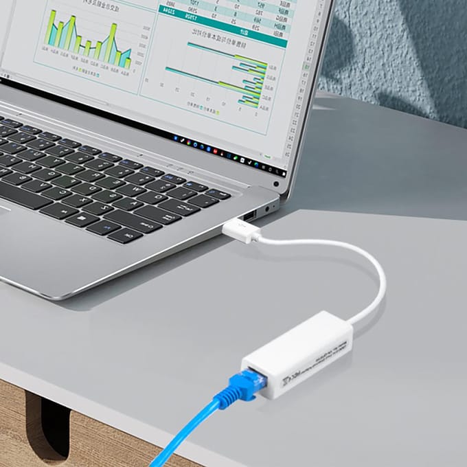 USB 2.0 naar RJ45 Ethernet Kabel Splitter Verleng Adapter 100Mbps USB Bekabelde Netwerkkaart voor Tablet Laptop PC Computer Window XP 7 8 white