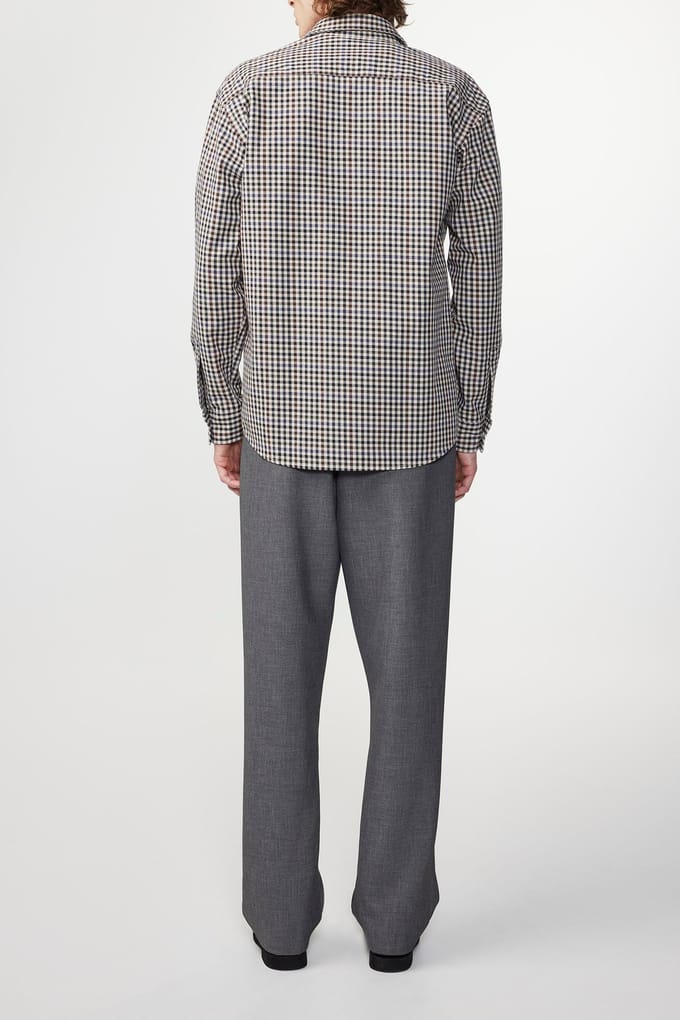 NN.07 Deon 5281 Khaki Check Größe: S | Casual hemden Outlet | Herren | Braun