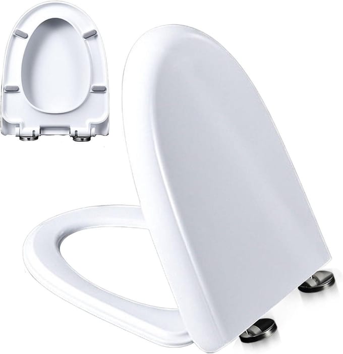 Toiletbril - Zachte sluiting wc-bril - Badkamercomfort - Stille sluiting - Universeel - Wit